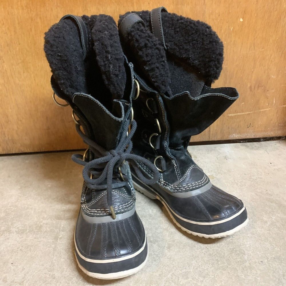 Sorel (5) Women's Shoe (Kids 3.5) - NL2393-011 - Black Boot Snow Winter - *READ